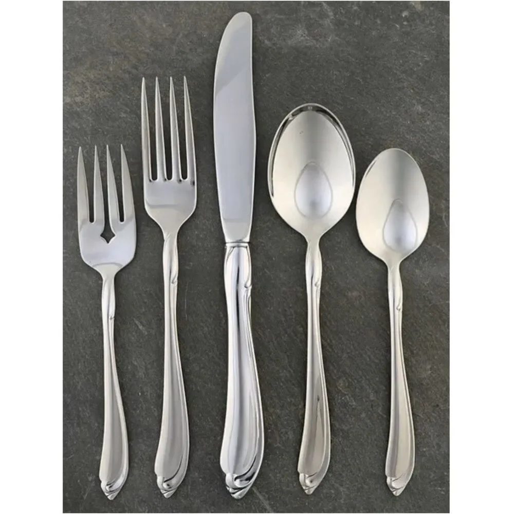 4 OneidaCraft Deluxe SHASTA Stainless Steel Place/Oval Soup Spoons 6 3/4”